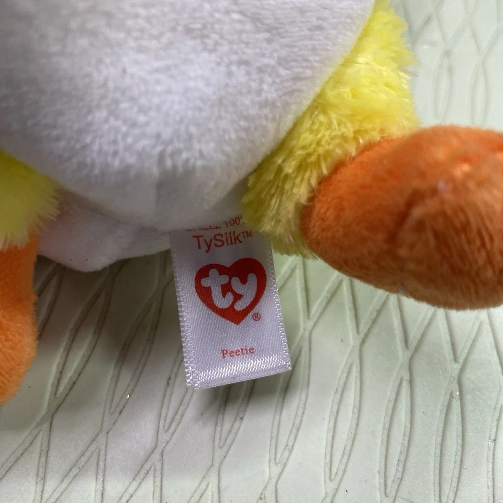 TY BEANIE BOO PEETIE THE YELLOW CHICK 15CM BRAND‎ NEW WITH TAGS EASTER BOOS